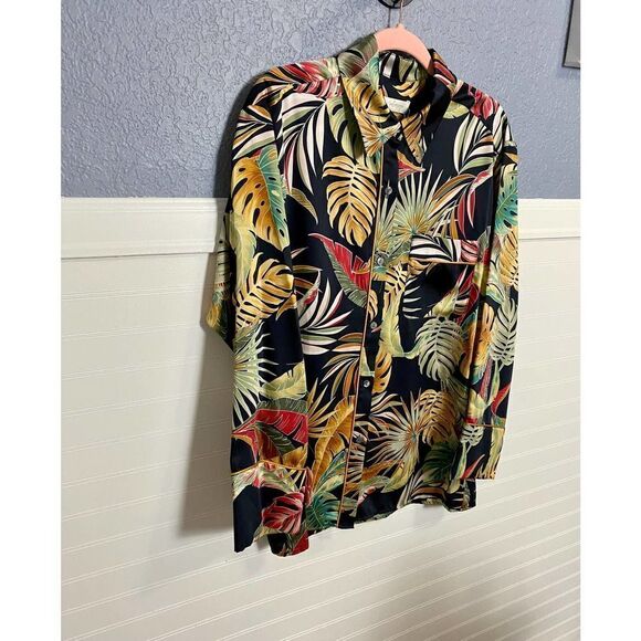 Peterysn Savani Ravello Satin Button Down Blouse Women's Size XS NWT - Picture 2 of 10